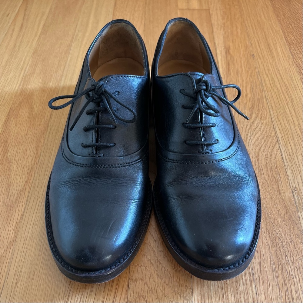 A.P.C. Black Leather Lace-Up Derbies